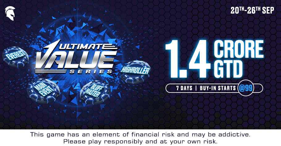 Win Big At Spartan Poker's Ultimate Value Series With 1.4 Crore GTD