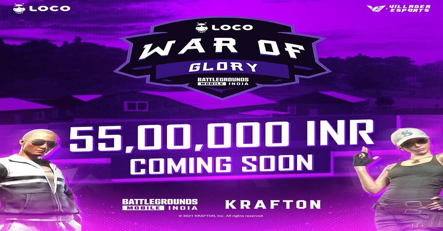 Loco Announces War of Glory BGMI Tournament 55 Lakh Prize Pool