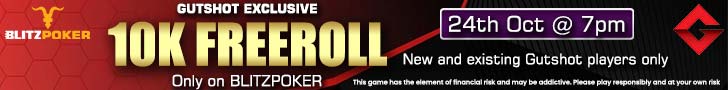 Get Ready For Gutshot’s Exclusive 10K Freeroll On BLITZPOKER