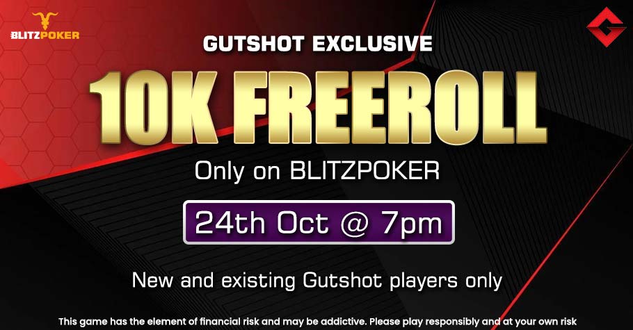 Get Ready For Gutshot’s Exclusive 10K Freeroll On BLITZPOKER