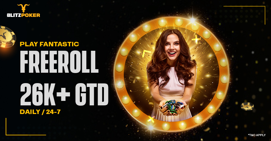 BLITZPOKER’s Daily Freerolls Worth 26K GTD Will Leave Players Wanting More!