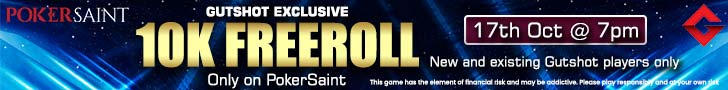 Get Ready For Gutshot's exclusive 10K Freeroll on PokerSaint