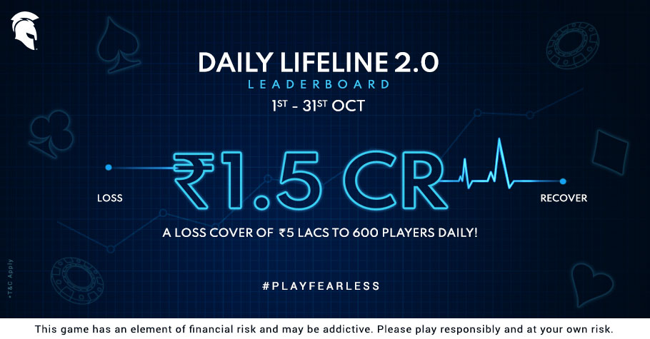 Spartan Poker’s Daily Lifeline Leaderboard 2.0 Puts 1.5 Cr On Offer & More