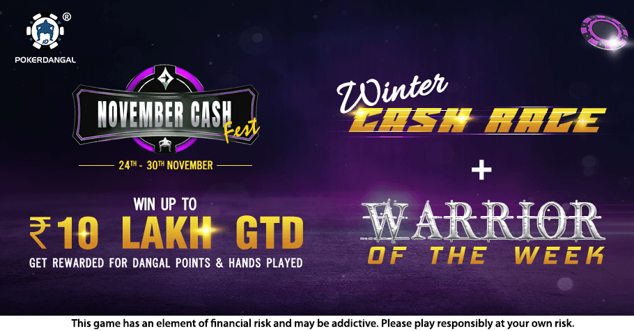 Welcome The Winters With PokerDangal’s November Cash Fest And Win Up To 10 Lakh