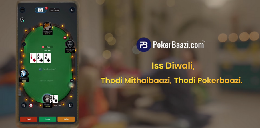 PokerBaazi’s Latest Diwali Campaign Celebrates Poker With A Sweet Twist