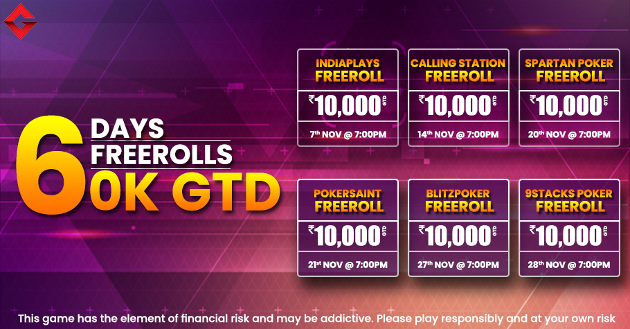 It's Raining Freerolls on Gutshot This November