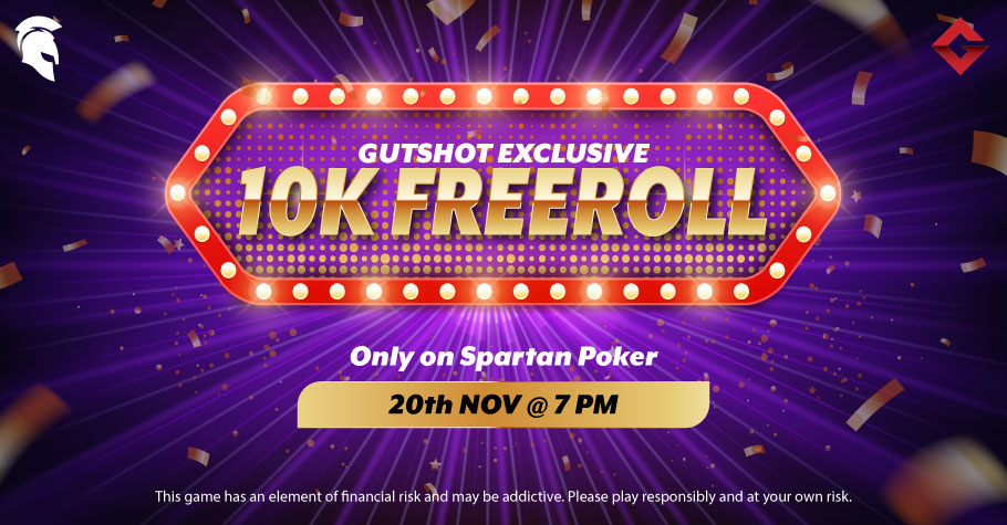 Gutshot’s Exclusive 10K Freeroll On Spartan Poker Is Here To Boost Your Bankroll  
