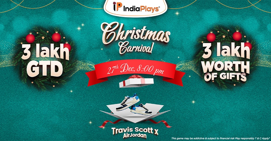Play 1 Lakh GTD Christmas Carnival Tournament & Also Win A Nike Travis Scott x Air Jordan Sneaker