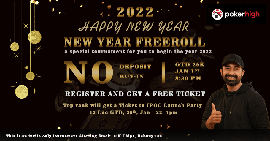 PokerHigh To Host 25K New Year Freeroll On 1 January