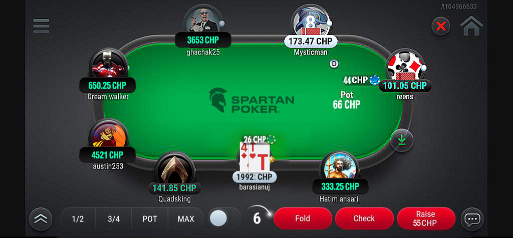 Spartan Poker HUD Table