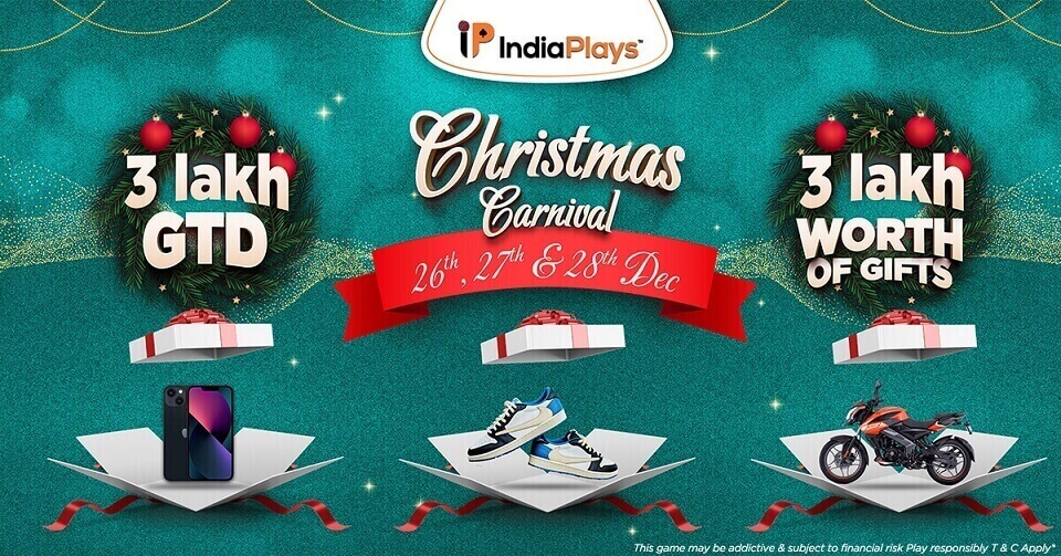 IndiaPlays Christmas Carnival 3 Lakh GTD