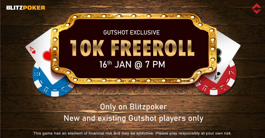 Get Ready For Gutshot’s Exclusive 10K Freeroll On BLITZPOKER