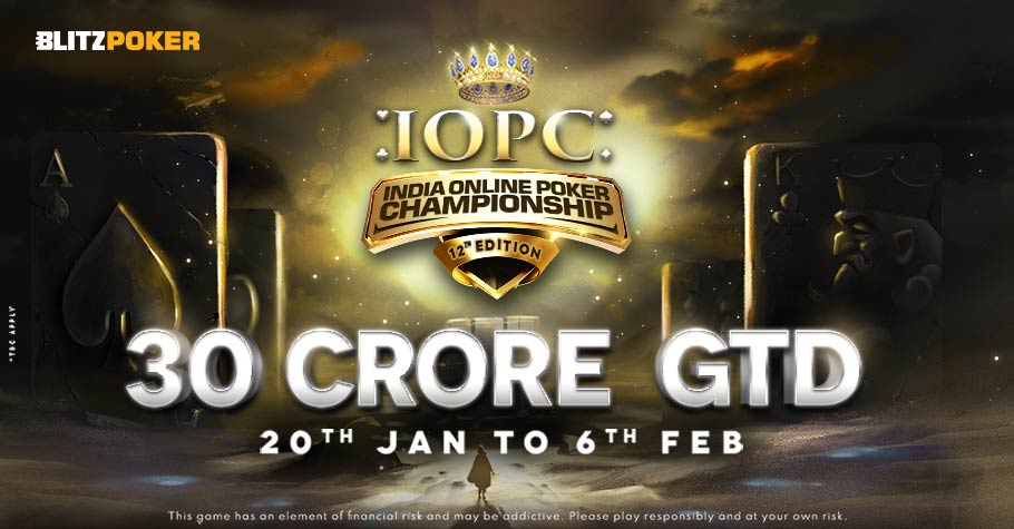 India Online Poker Championship On BLITZPOKER Offers ₹30 Crore GTD