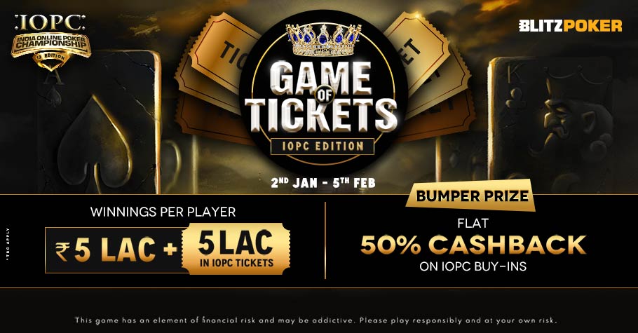 IOPC Game Of Tickets Is Back On BLITZPOKER