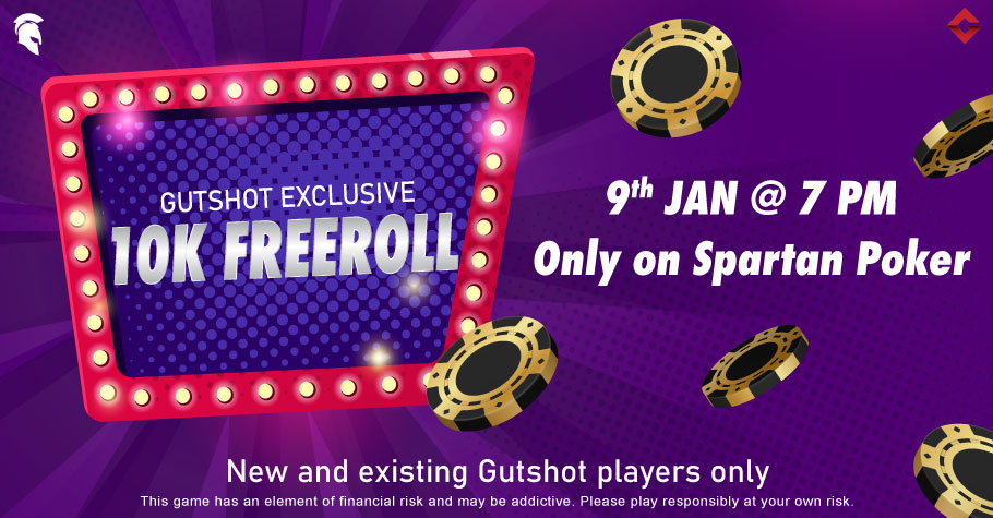 Big Winnings Await You At Gutshot Exclusive 10K Freeroll On Spartan Poker