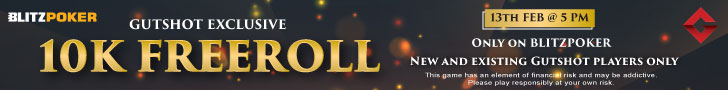 Don't Miss Gutshot’s Exclusive 10K Freeroll On BLITZPOKER