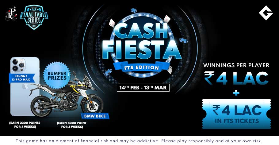 Win 8 Lakh At Spartan Poker’s Cash Fiesta – FTS Edition
