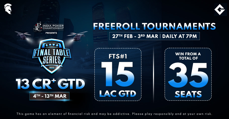 FTS Freerolls Offer FREE Entry To A 15 Lakh GTD Event