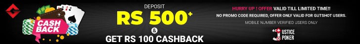 Grab Gutshot’s Exclusive Cashback Offer On Justice Poker
