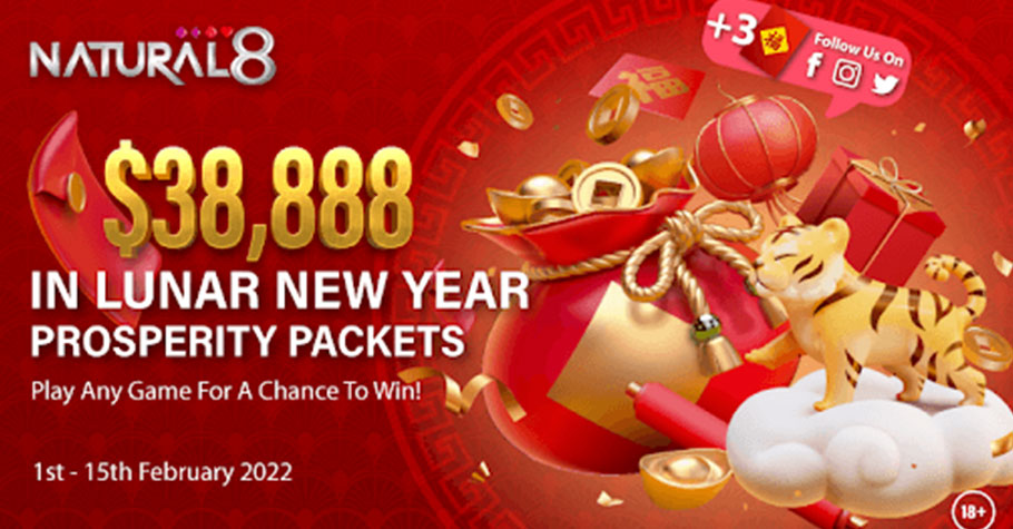 Natural8’s Lunar New Year Prosperity Packets Worth $38,888 Are A Steal