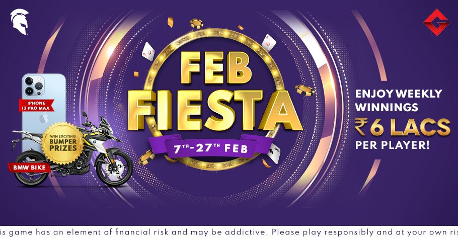 Spartan Poker’s Feb Fiesta Offers 6 Lakh And Some Bumper Prizes