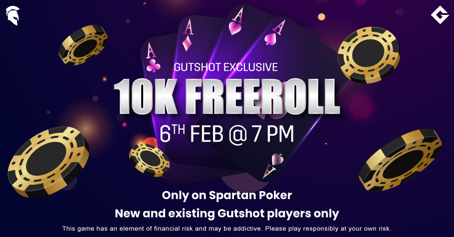 Don’t Miss Gutshot’s Exclusive 10K Freeroll On Spartan Poker!