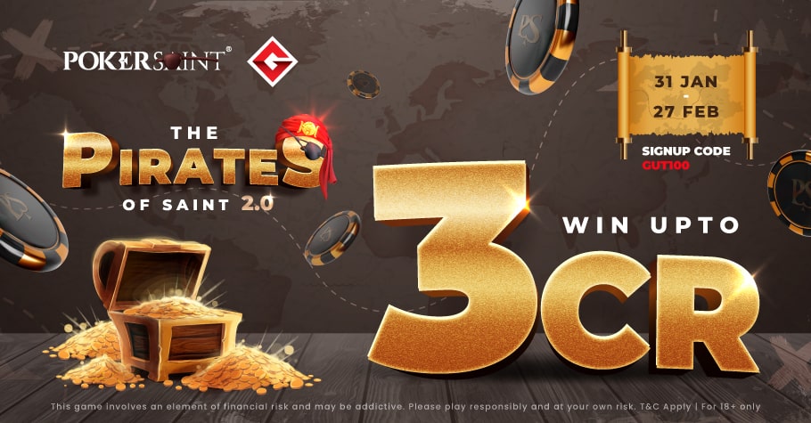 Smash PokerSaint’s Virtual Felts In Pirates Of Saint 2.0 Offering 3 Crore GTD