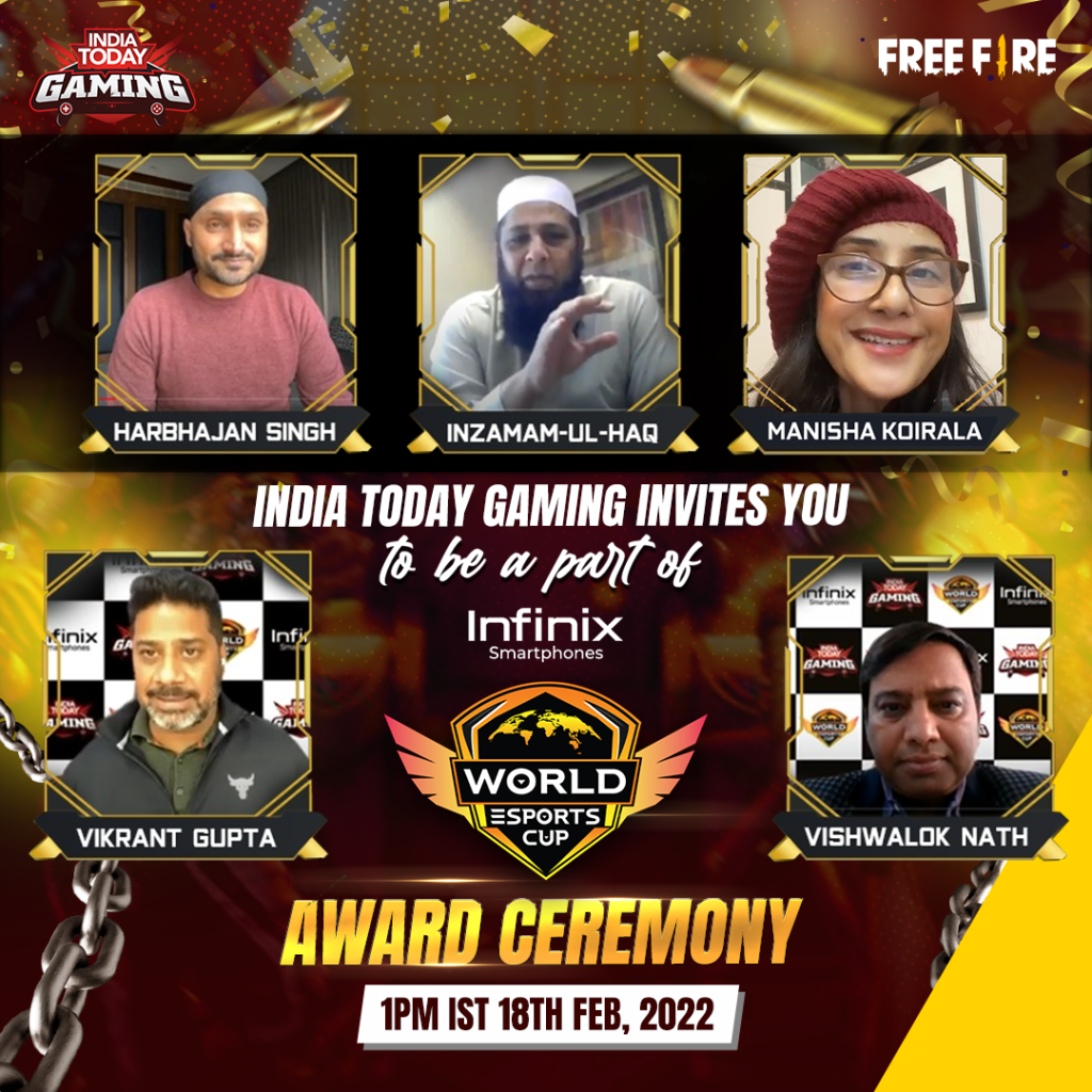 Harbhajan Singh, Inzamam-ul-Haq And Manisha Koirala Laud World Esports Cup Winners