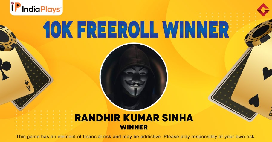 Randhir Kumar Sinha Wins Gutshot’s Exclusive Freeroll On IndiaPlays