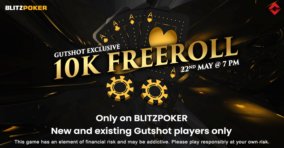 With The Gutshot Exclusive 10K Freeroll on Blitzpoker, Scorch Up This Weekend
