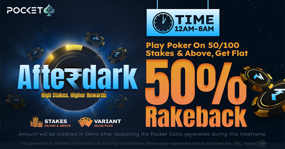 With 50% Rakeback guaranteed, everyone's a winner on Pocket52