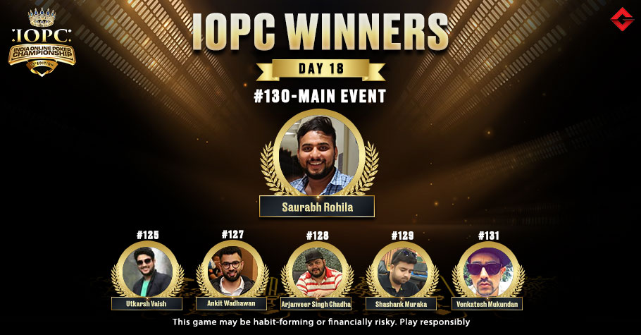IOPC Day 18: Saurabh Rohila Crowned The New Main Event Champion!