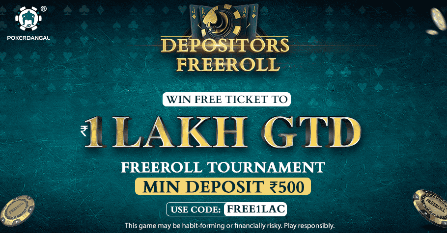 Grind In PokerDangal’s 1 Lakh GTD Depositors Freeroll