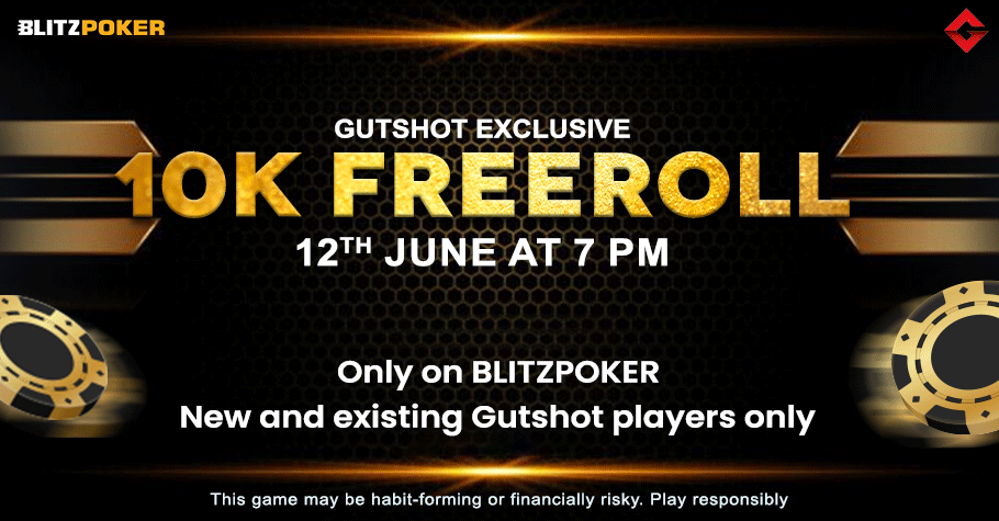 Gutshot Exclusive 10K Freeroll Is Back This Weekend On BLITZPOKER