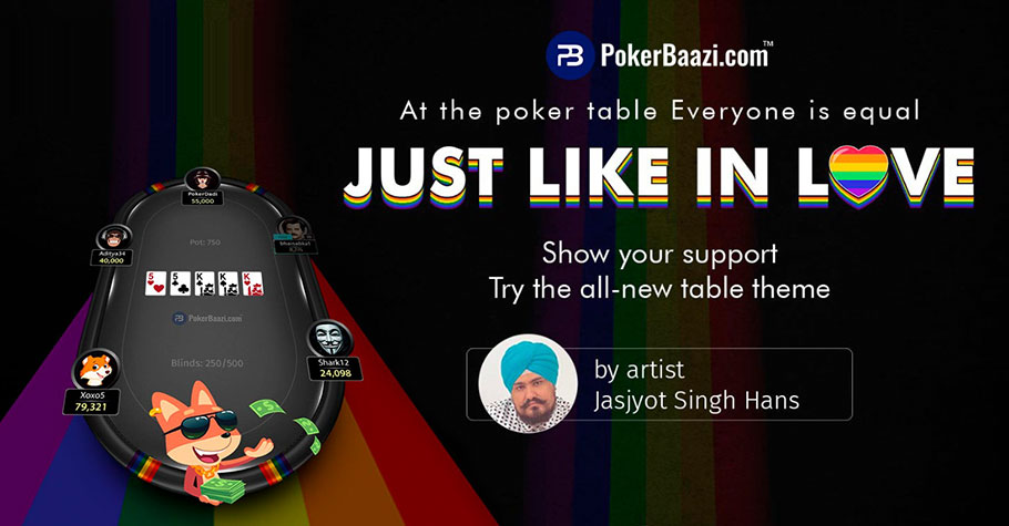 PokerBaazi Is Celebrating Pride Month With Its ‘All Are Equal At The Table’ Campaign
