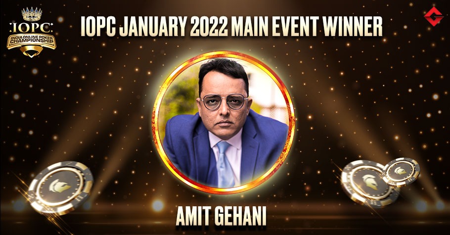 IOPC Jan 2022 Main Event Winner – Amit Gehani