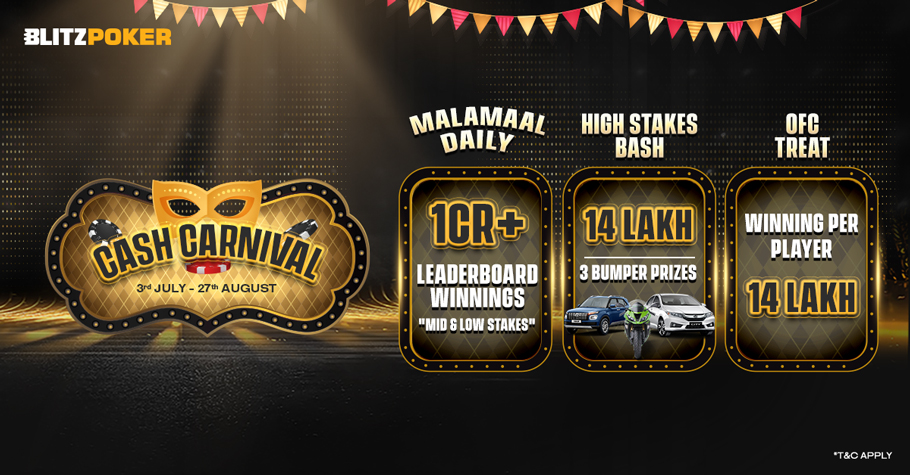 BLITZPOKER’S Cash Carnival Promises Crazy Rewards