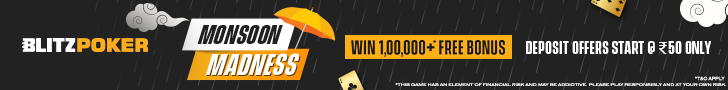 BLITZPOKER’S Monsoon Madness Offers 1+ Lakh In Free Bonus