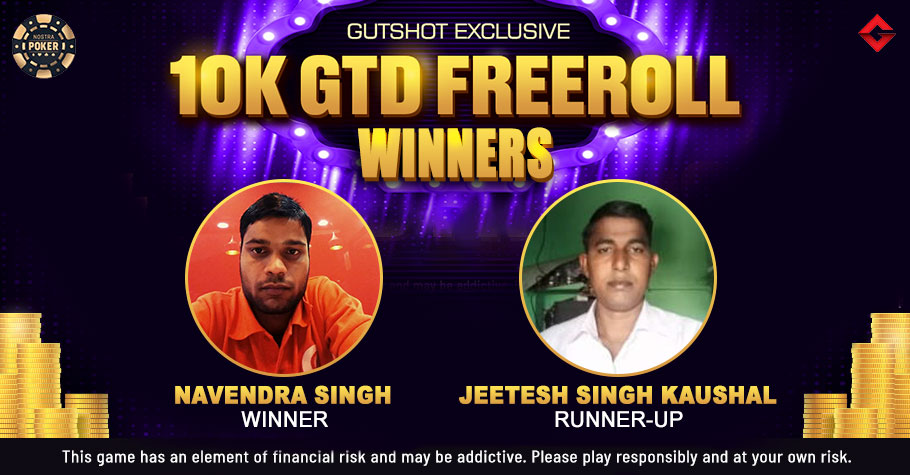 Navendra Singh Ships Gutshot’s 10K Freeroll On Nostra Poker