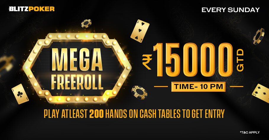 Win From 15K With BLITZPOKER’S Mega Freeroll