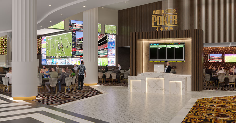 New Caesars Sportsbook And World Series Of Poker Room To Open At Harrah’s