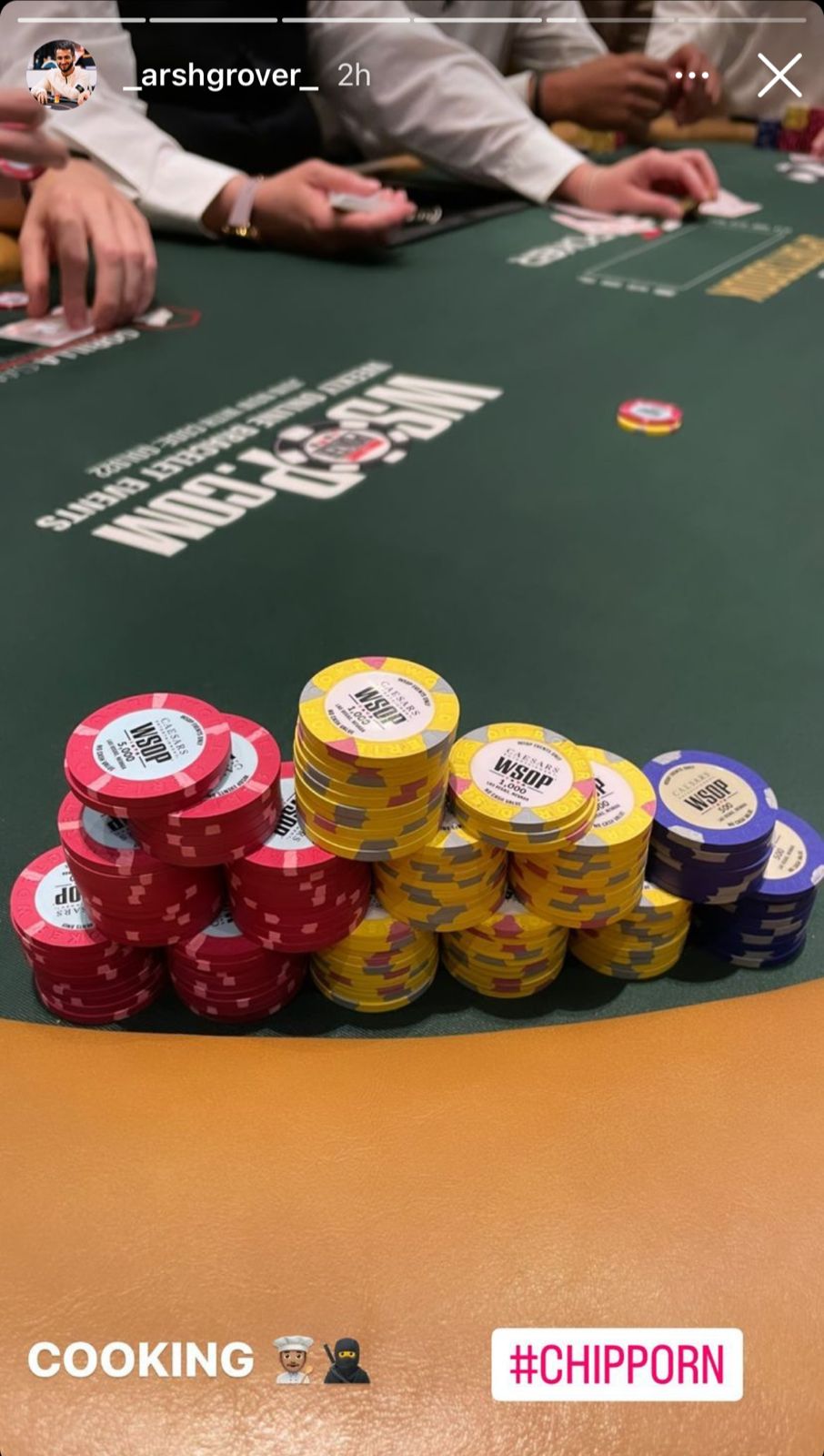 #ChipPorn: What’s Arsh Grover Up To At WSOP 2022?