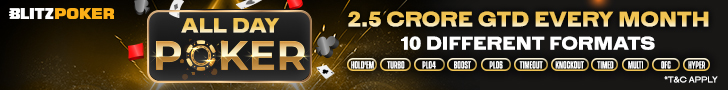 Play Poker All Day On BLITZPOKER To Win From ₹2.5 Crore GTD