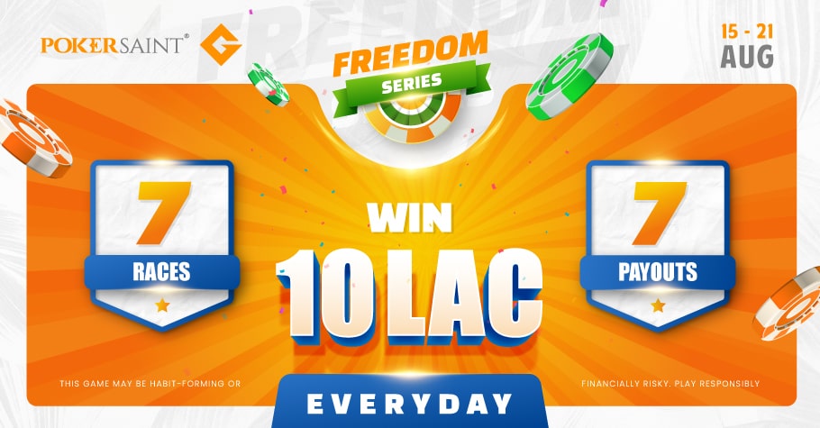 PokerSaint’s Freedom Series Has Rewards Worth 10 Lakh GTD Daily