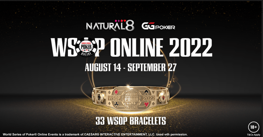 WSOP Online 2022 On Natural8 Is Your Chance To Win Bracelets