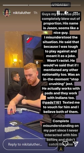 Did A Player Ask Nikita Luther To LEAVE The Table At EPT?