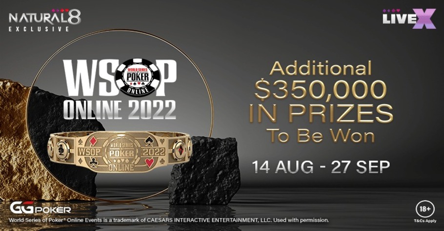 Natural8’s WSOP Exclusives Has $350,000 In Prizes