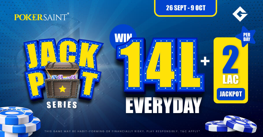 PokerSaint’s Jackpot Series Offers 14 Lakh In 14 Days