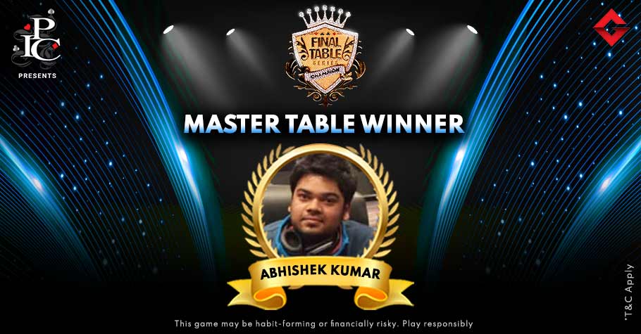 Abhishek Kumar Clinches The Master Table Title