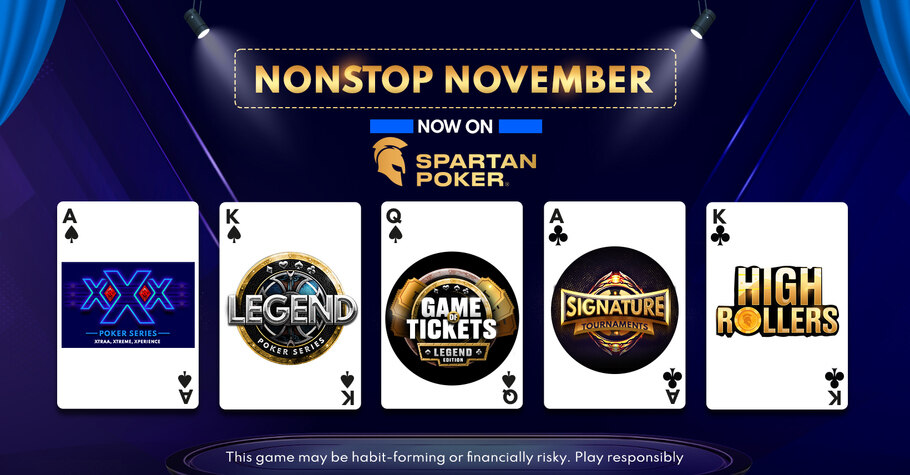 It's Prizes Galore With Spartan Poker's 'Nonstop November'